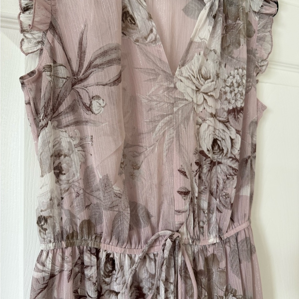 Floral Pink Sleeveless Dress - Picture 4 of 6
